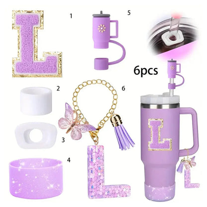 6PCS Cup Accessories Set for Stanley Cup  40oz tumbler with handle Including Silicone Straw Topper and Boot, Spill Proof Stopper Good Vibrations Adult Super Store