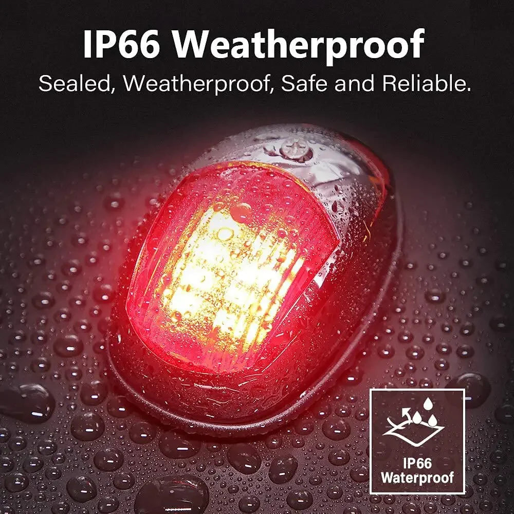 10-30V LED Navigation Light Signal Warning Waterproof Lamp Starboard Port Side Indicator For Marine Boat Yacht Truck Trailer Van Good Vibrations