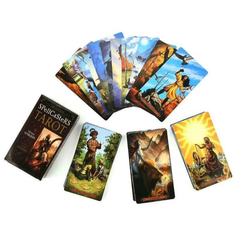 78 Cards for Beginners & Professionals – Divination Tool for Daily Guidance Modern Spellcaster’s Tarot Deck, 11.5*6.3cm