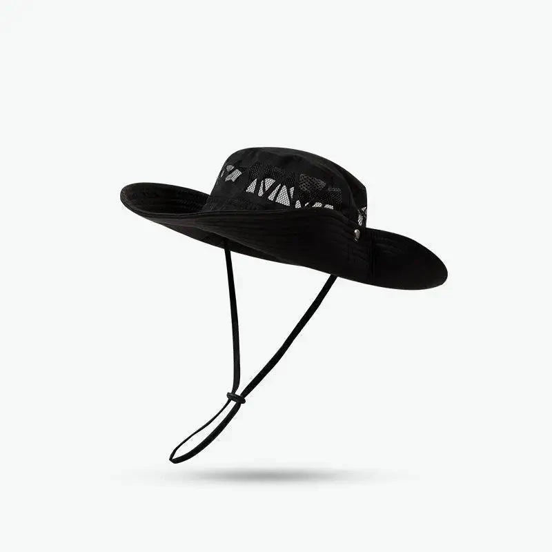 Summer Hats For Men Women Unisex Cowboy Hat Big Brim Fishing Hat Outdoor Fisherman Cap Sunscreen Mountaineering Hiking Sun Hat Good Vibrations