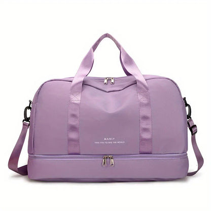 Women Travel Duffle Luggage Bag Sports Handbag Fitness Bag Large Capacity Casual Women's One Shoulder Weekend Overnight Bag Good Vibrations