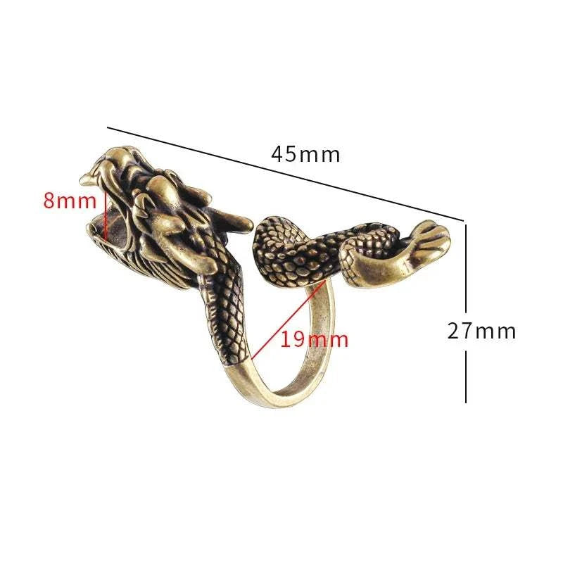 Retro Dragon Cigarette Holder Ring Rack Finger Clip Bronze Opening Adjustable Ring Cigarette Holder Cigarette Clip Smoking Gift Good Vibrations Adult Super Store