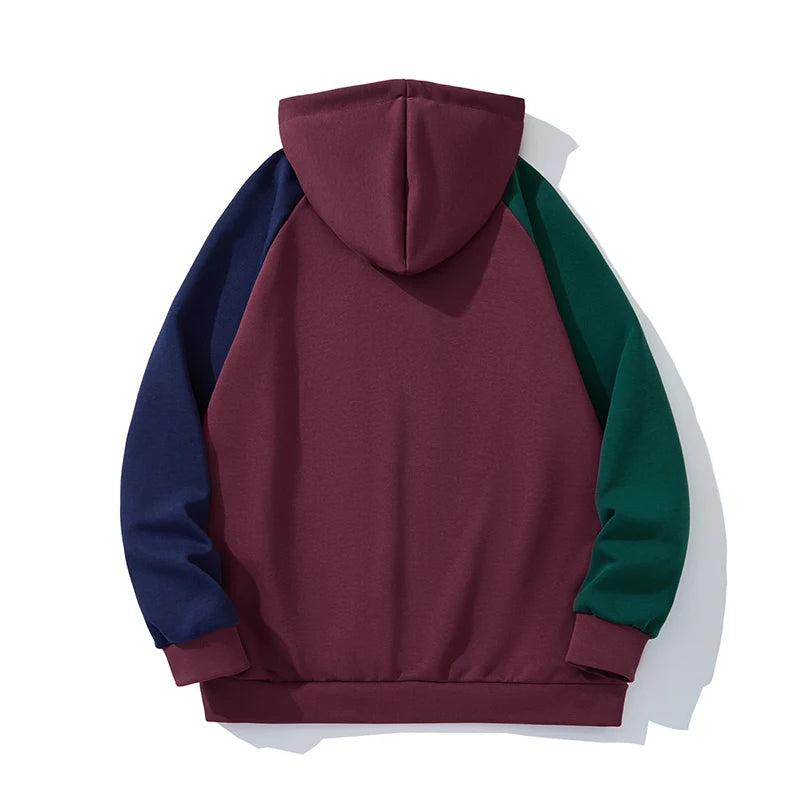 2024 Spring Men's Hoodie Sweatshirt Men Hooded Patchwork Daily Pullover Sports Streetwear Designer Autumn Clothing Hoodies Good Vibrations