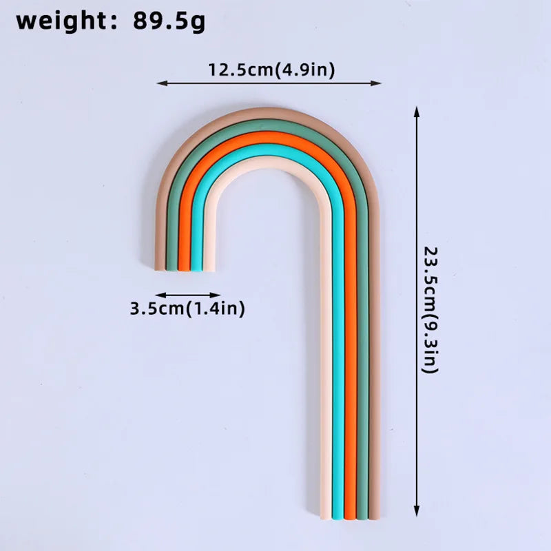 Rainbow Cake Toppers Cake Decorations for Wedding Baby Shower Girls Boys Rainbow Theme Birthday Party Supplies Good Vibrations