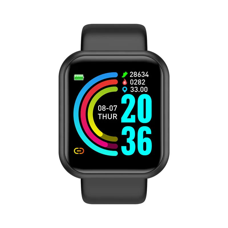 Smart Watches Fitness Bracelet Women Men Bluetooth Connected Phone Music Sports Bracelet Sleep Monitor Y68 Clock Smartwatch D20 Good Vibrations Adult Super Store