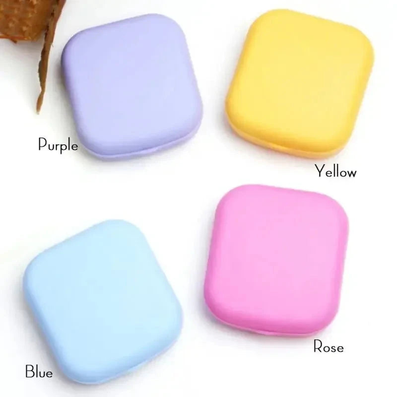 8 Colors Mini Pocket Contact Lens Case  Women Girl Make Up Beauty Pupils Storage Contacts Lense Holder Box Container Mirrors Kit Good Vibrations