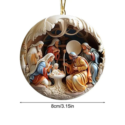 Christmas Tree Pendant Jesus Christ Hanging Ornaments Christmas Tree Ornament Christian Gifts Exquisite Xmas Ornaments Good Vibrations
