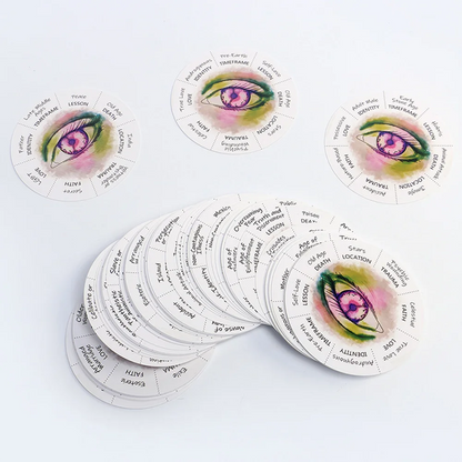 87 PCs  Uncover Your Past Lives Oracle Cards Round Tarot Deck Divination Tool for Spiritual Enlightenment and Board Game Good Vibrations
