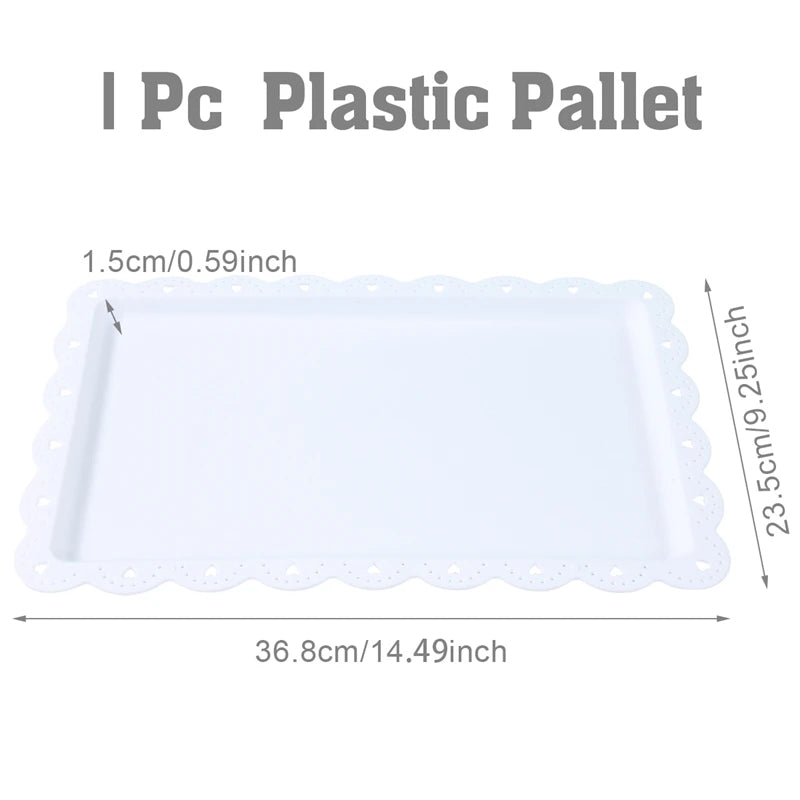 Plastic Dessert Pallet Birthday Party Decoration Adults Favors Plastic Serving Trays Birthday Party Wedding Baby Shower Supplies Good Vibrations