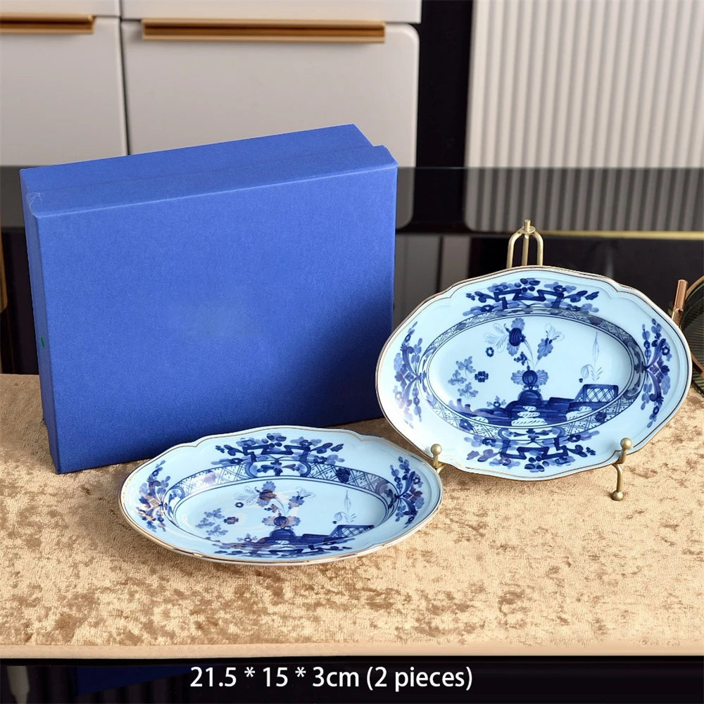 Italian Ceramic Tableware Household Jewelry Box Teapot Sugar Pot Milk Pot Kitchen Supplies Dim Sum Plate Fruit Plate Tableware Good Vibrations