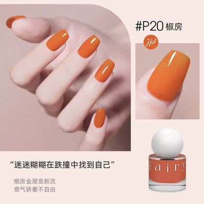 Nail Polish No Bake Quick Dry Lasting Non-peeling Nail Polish No Smell Summer White Light Bulb Nutrition Foot Nails Art Tools Good Vibrations