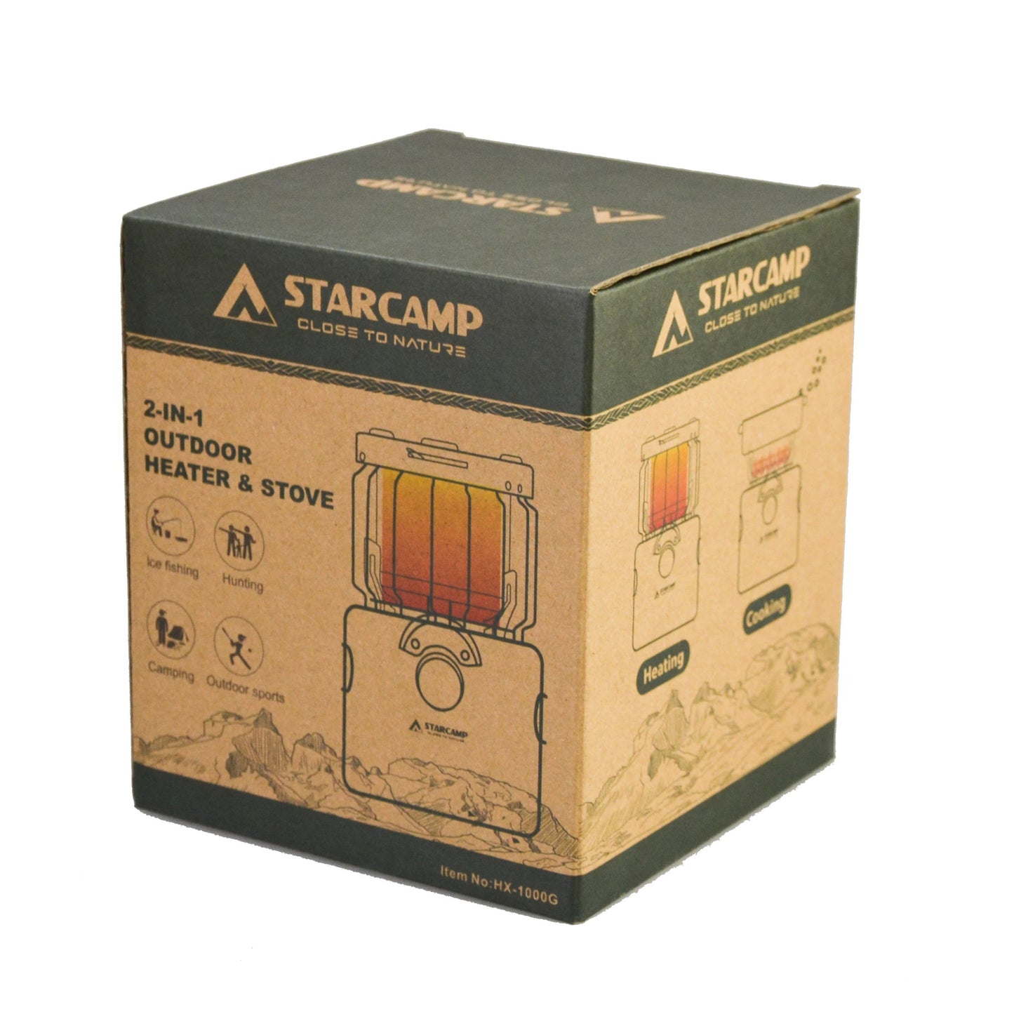 STARCAMP 2000W Outdoor Camping Backpacking Hiking and Picnic Mini Gas Heater & Stove 2 IN 1 Good Vibrations