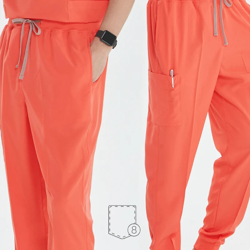2025 New Nurse Uniforms V-neck Top Jogger Pants Scrub Sets Surgical Workwear Dentist Nursing Suit Hospital Doctor Outfit S21 Good Vibrations