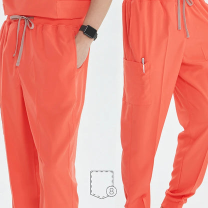 2025 New Nurse Uniforms V-neck Top Jogger Pants Scrub Sets Surgical Workwear Dentist Nursing Suit Hospital Doctor Outfit S21 Good Vibrations