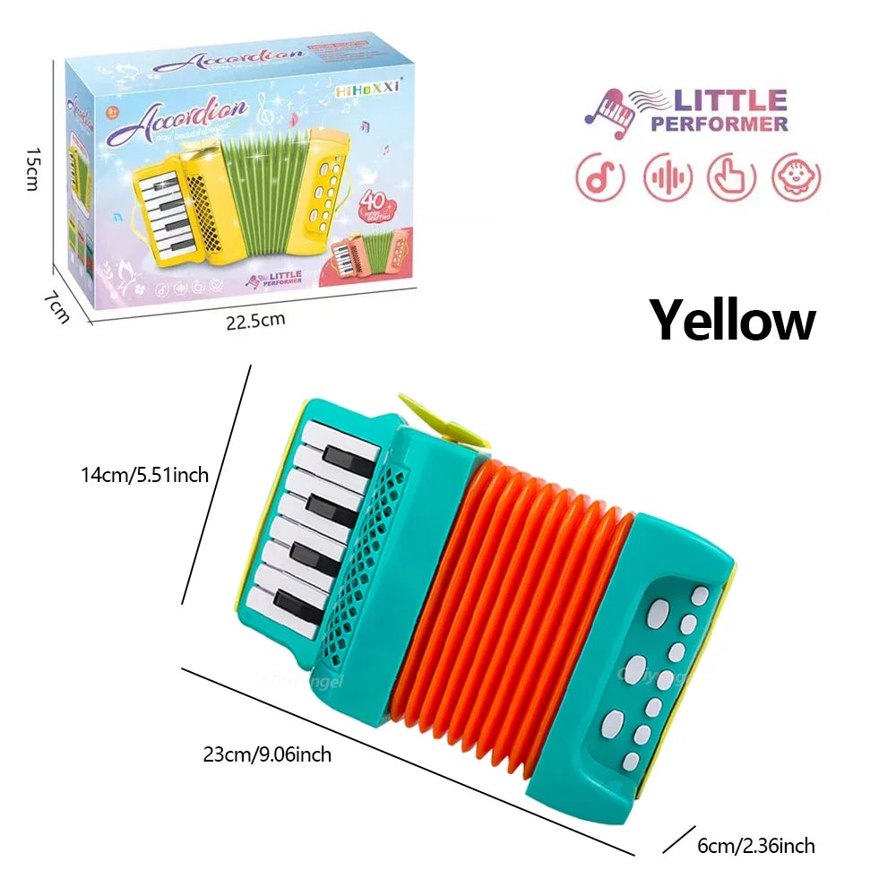 Toddler Accordion Toy - Musical Instrument for Kids, Early Music Exploration Gift for Boys & Girls 3 Years Good Vibrations
