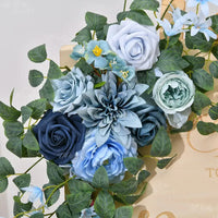 2pcs Wedding Arch Flowers Artificial Flowers Floral Garland for Bridal Shower Ceremony Welcome Sign Backdrop Stand Decorations Good Vibrations