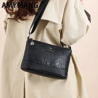 3 Pocket Design Women's Handbag Large Capacity PU Leather Women Tote Bags Fashionable Printing Simple Female Crossbody Bolsas Good Vibrations