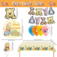 Winnie the Pooh themed party decoration, Winnie the Pooh banner，Winnie the Pooh cake topper、cupcake topper，12 inch latex balloon Good Vibrations