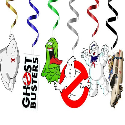 Ghostbuster Balloon Cake Topper Birthday Party Decorations Disposable Tableware Cups Plates Banners Baby Shower Supplies Toy Good Vibrations