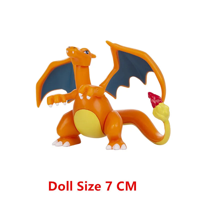 Pokemon Anime Figure Pikachu Eevee Charizard Mewtwo Cartoons Figure Collection Model Pocket Monster Action Toys Kids Birthday Gi Good Vibrations