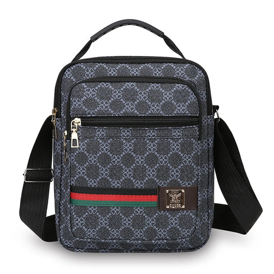 Crossbody Bag Men New Trendy Multi Layer Versatile Shoulder Handbag Casual Business Sling Messenger Bag for Daily Use and Travel Good Vibrations
