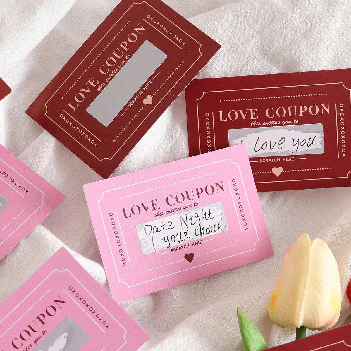 Scratch-Off Love Coupons 10 Pieces DIY Valentine