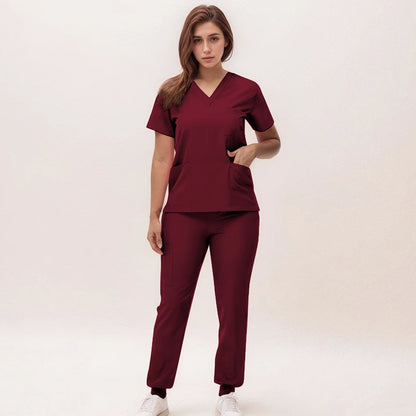 2025 New Nurse Uniforms V-neck Top Jogger Pants Scrub Sets Surgical Workwear Dentist Nursing Suit Hospital Doctor Outfit S21 Good Vibrations