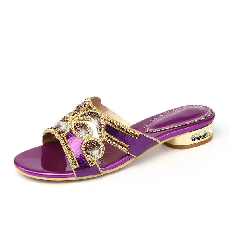 2025 New Designer Strange Heel Ladies Slides Sexy High Heel Summer Shoes Fashion Ladies Footwear Sandals Good Vibrations