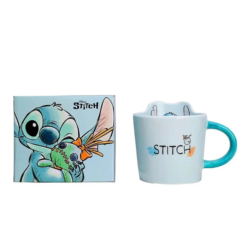 Stitch Kawaii Anime Cartoon Peripheral Ceramic Exquisite Tableware High Temperature Resistant Chopsticks Set 4.5 Inch Bowl Good Vibrations