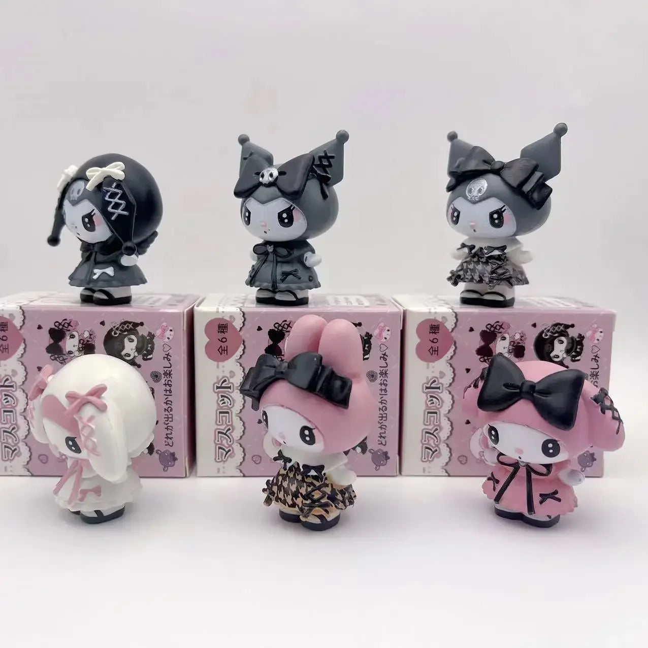 Sanrio Blind Box Black Rice My Melody Cartoon Character Doll Kuromi Pendant Third Generation Doll Blind Box Surprise Pack Cute Good Vibrations