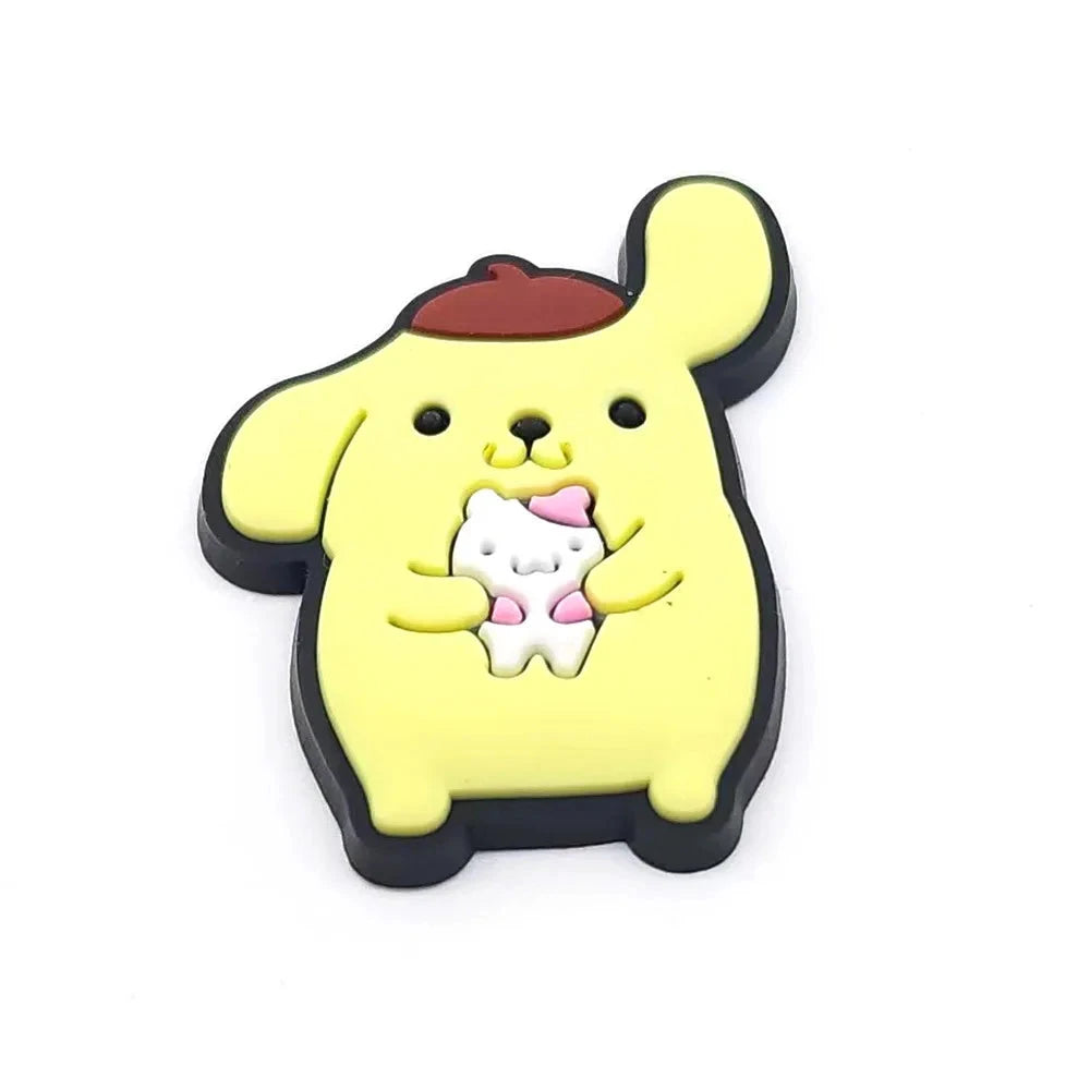 Sanrio Anime Hello kitty Kuromi Pochacco Shoe Charms for Clogs Bag Crocs Sneakers Shoe Decorations Bag Decors Good Vibrations