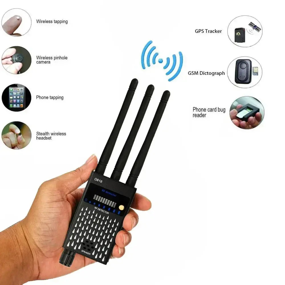 Wifi Hidden Camera RF uav Detector Audio Bug GPS Anti Spy Gadgets GSM 2G 3G 4G 5G All Signal Jammer gps Tracker Blocker Device Good Vibrations