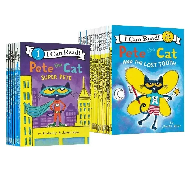 27 Books/set The Most Complete 27 Volumes, The Pete Cat Book English Picture Book, Pete The Cat I Can Read Free Audio Good Vibrations