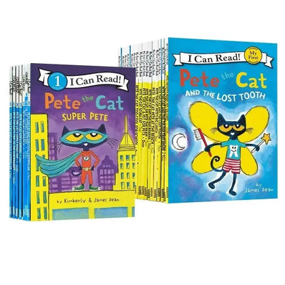 27 Books/set The Most Complete 27 Volumes, The Pete Cat Book English Picture Book, Pete The Cat I Can Read Free Audio Good Vibrations