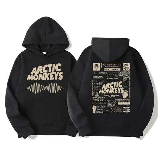Retro Rock Arctic Monkeys Music Album Graphic Hoodies Men Vintage Oversized Y2k Hip Hop Hoodie Punk Sweatshirt Tour Plus size Good Vibrations