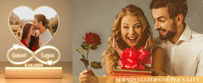 Custom Couples Gifts Personalized Photo Frame With Night Light Anniversary Valentine's Day Gifts for Women Men Girlfriend Him Good Vibrations Adult Super Store