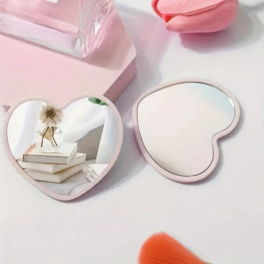 12 sets -36 pieces gift set, pink heart-shaped makeup mirror, pink gauze bag and thank-you card,  wedding and party gift Good Vibrations