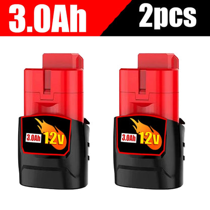 Milwaukee M12 Battery 12.0Ah 12V Rechargeable Battery For Milwaukee M12 Tool 48-11-2402 48-11-2411 48-11-2401MIL-12A-LI Good Vibrations