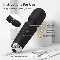 20 Speeds Powerful AV Vibrator for Women Nipple G spot Clitoris Stimulator Magic-Wand Dildo Female Masturbation Adult Sex Toys Good Vibrations