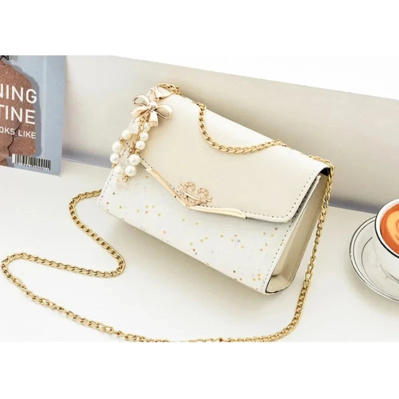 Crossbody women's bag with pendant chain Korean version ins fashion and versatile premium shoulder bag Good Vibrations