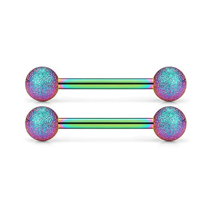 14G Tongue Rings Surgical Steel Straight Barbell Nipplerings Nipple Ring Body Piercing Jewelry Long Barbell Bridge Tongue Rings Good Vibrations