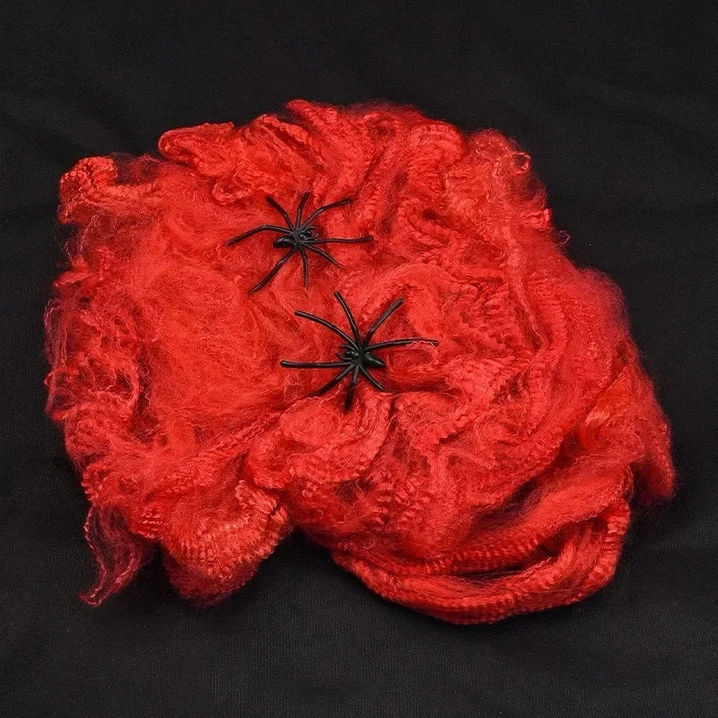 Halloween Decoration Party Accessories Decorations for Events Scream Festa Spider Web Black Outdoor Props Haunted House Spider Good Vibrations