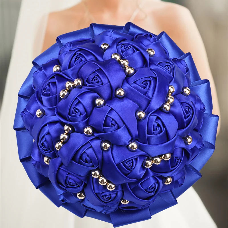 Navy Wedding Bouquet Bridesmaid Bridesmaid Holding Flowers for Wedding Decoration Good Vibrations