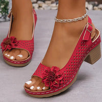 Women's Sandals Sweet Heels Sandals Summer Woman Shoes Fashion Heeled Sandalias Mujer Elegant Shoes Summer Footwear Women 2025 Good Vibrations