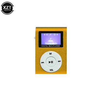 Portable MP3 Music Player Mini Metal Clip MP3 Student Walkman Support  Micro SD TF Card LCD Screen Fashion Sport Music Playe Good Vibrations