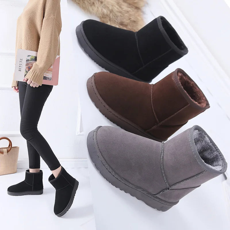 Women Snow Boots Australia Classic  Women Ankle Boots Customized Winter Faux Fur Women Shoes Good Vibrations