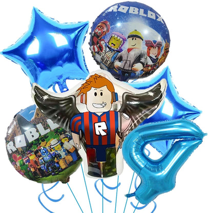 ROBLOX Birthday Foil Balloons Set Cartoon Party Decoration Supplies Baby Shower Favor Game Gift Number Balloon Boy Toy diy Good Vibrations