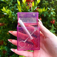 Glitter Cigarette Box Case for 20 pcs King Size 84mm Cigarette Smoking Accessory Good Vibrations Adult Super Store