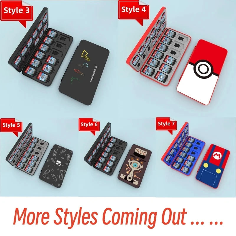 Protective Game Card Case Switch 24 Slots Storage Box Game Cartridge Case For Switch OLED Lite Dustproof Fall Prevention Good Vibrations