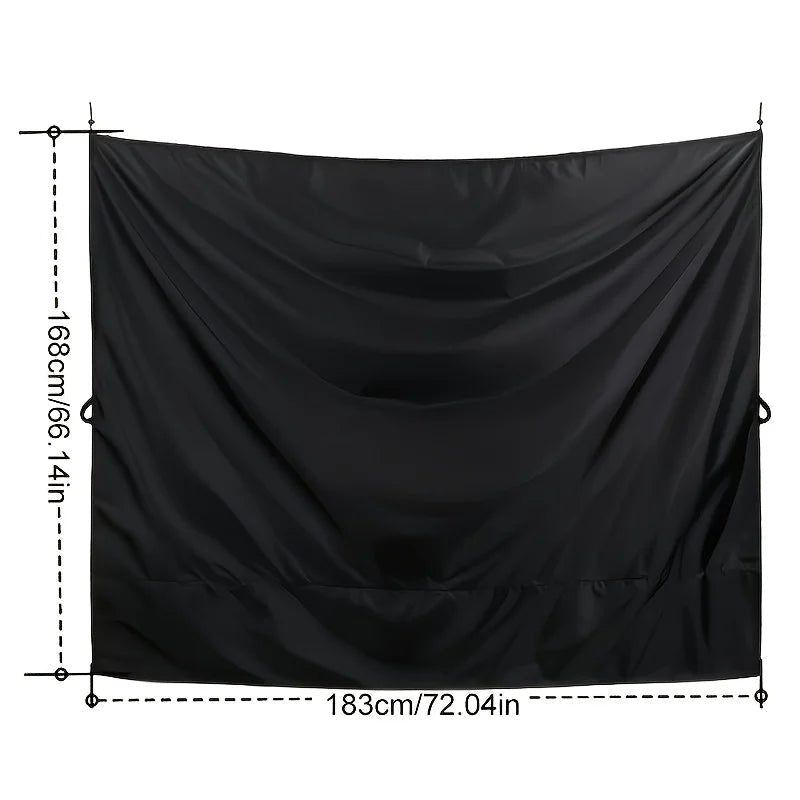 Camper Door Curtain with Hook Blackout Insulation Durable Fabric for Trucks Outdoor Shower RV Accessories Good Vibrations